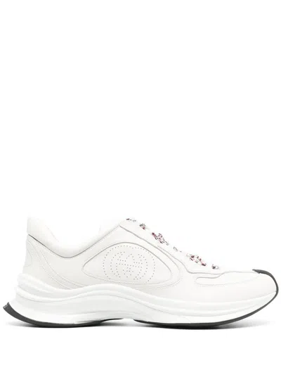 Gucci Men's Ultralight White Leather Sneakers For Ss23
