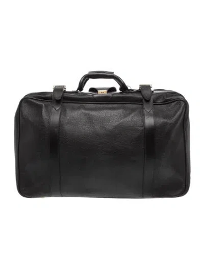 Pre-owned Gucci Men's Vintage Leather Trunk In Black