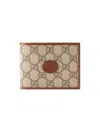Gucci Interlocking G Logo-plaque Bi-fold Wallet In Brown