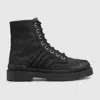 Gucci Men's Web Boot In Black