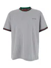 Gucci Cotton Jersey T-shirt With Embroidery In Gray