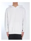 Gucci White Hoodie With Maxi Web Print On The Hood And Kangaroo Pocket On The Front In Cotton Man