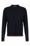 Gucci Web Ribbon Jersey Sweaters And Cardigans Blue In Blue