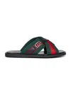Gucci Web Sandals With Interlocking G