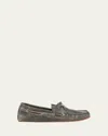 Gucci Gg Logo Leather Loafer In Black