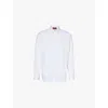 Gucci Mens White Brand-print Relaxed-fit Cotton Shirt In White