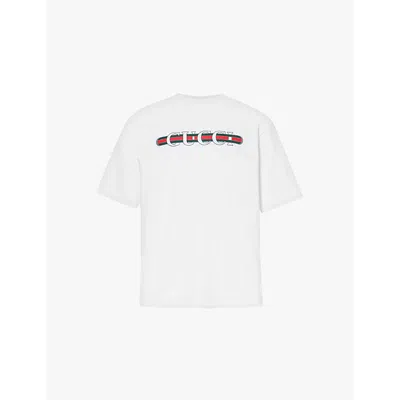 Gucci Men Cotton Jersey T-shirt With Print In White