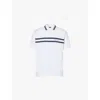 Gucci Ss Polo Stretch Cotton Piquet In White Mc