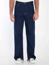 Gucci Mens Dark Blue Brand-embossed Mid-rise Straight-leg Jeans In Blue