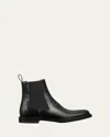 GUCCI MEN'S WILLIAM LEATHER CHELSEA BOOTS