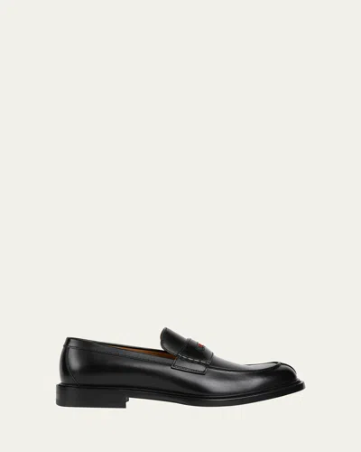 Gucci Men's William Leather Split-toe Penny Loafers In Black
