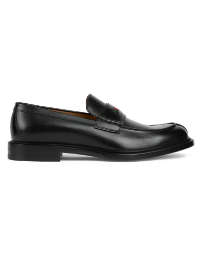 Gucci Loafer With Leather And Rubber Sole In Black