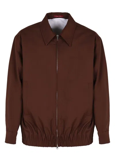 GUCCI MEN'S WOOL BOMBER-STYLE JACKET