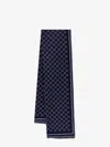 Gucci Fashionable Scarf Reversible Fringed Edges In Blue