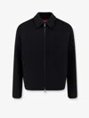 Gucci Black Jacket With Classic Collar And Web Motif On The Waist In Cotton Man In Multi