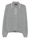 Gucci Wool Long Sleeves Polo Shirt In Gray