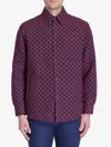Gucci Blue Wool Blend Jackets In Burgundy