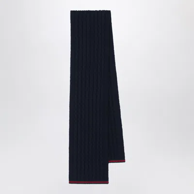 Gucci Men's Wool Scarf With Soft Handfeel In Black