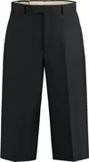Gucci Men's Wool Silk Cropped Pant In Black
