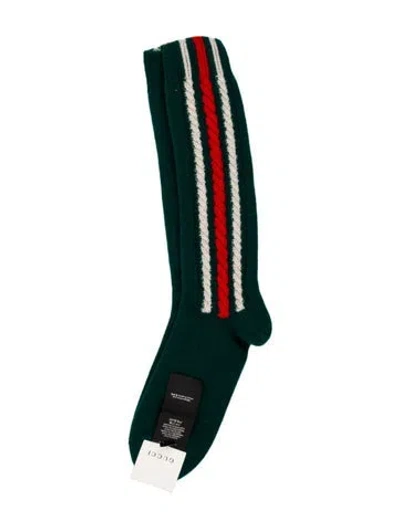 Pre-owned Gucci Men's Wool Socks W/tags In Green