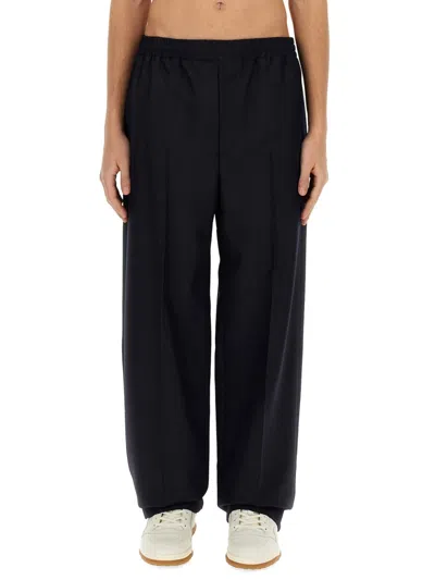 Gucci Men Wool Twill Jogging Pants In Blue