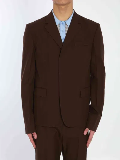 GUCCI GUCCI MEN WOOL TWILL SINGLE-BREASTED JACKET