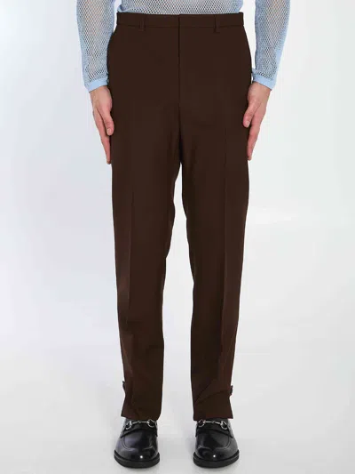 Gucci Men Wool Twill Trousers