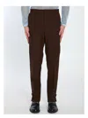 Gucci Wool Twill Trousers In Brown
