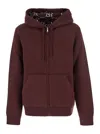 Gucci Bordeaux Reversible Cardigan With Drawstring Hood In Wool Man In Burgundy
