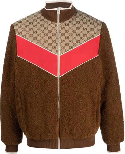 GUCCI MEN'S ZIP JKT FAUX FUR LAMB