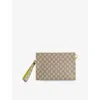 Gucci Mens  Gg Supreme Small Canvas Pouch