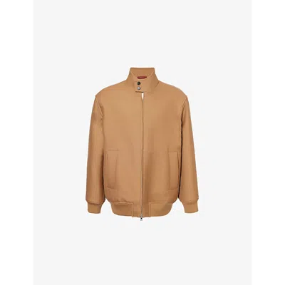 GUCCI MENS GUCCI FUNNEL-NECK REGULAR-FIT WOOL JACKET