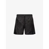 Gucci Cotton And Silk Bermuda Shorts With Allover Gg Logo In Black