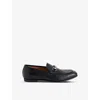 Gucci Leather Slip-on Loafers With Iconic Horsebit Detail In Black