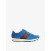 Gucci Men's Nora Suede And Nylon Ssima Retro Sneakers In Black