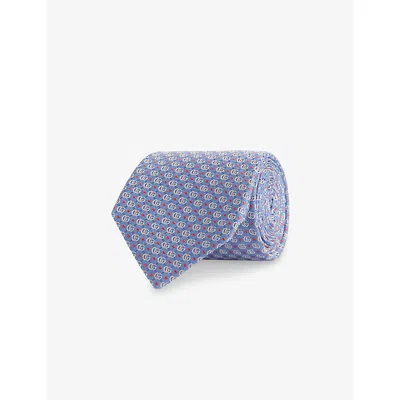Gucci Mens  Double-g Jacquard Silk Tie