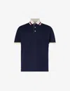Gucci Gg-embroidered Cotton Polo Shirt In Bracknell/mix