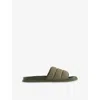 Gucci Mens Dark Olive Monogram Canvas Slides Eur 46 / 12 Uk