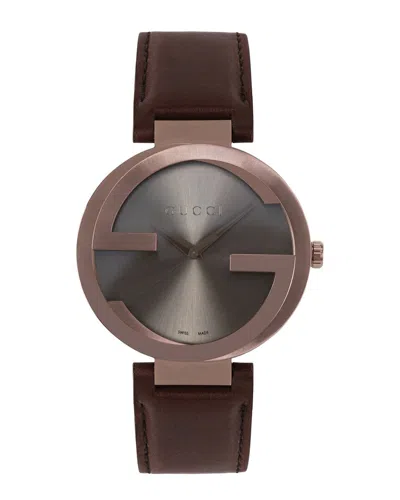 Gucci Mens Gg Watch In Brown