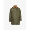 Gucci Mens Green White Mc Detachable-hood Monogram Cotton-canvas Jacket In Green White Mc