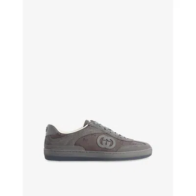 GUCCI MENS G75 CANVAS TRAINERS GRIGIO EUR 43 / 9 UK