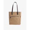 Gucci Mens B.ebony/cocoa/vrv Gg-monogram Medium Canvas Tote Bag