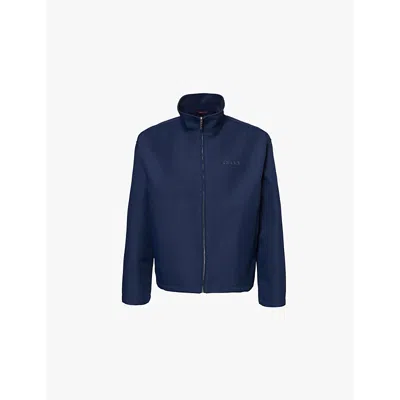 GUCCI MENS GUCCI HIGH-NECK TWO-WELT-POCKETS REGULAR-FIT WOOL-BLEND JACKET