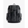 Gucci Mens  Jumbo Gg-monogram Leather Backpack In Blk Graph.gr/blk/blk