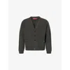 Gucci V-neck Long Sleeve Cardigan Front Pockets In Black