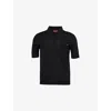 Gucci Mens  Logo-print Knitted Wool Polo Shirt In Black White