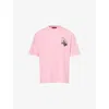 Gucci Mens Pink Mc Surfer Logo-print Short Sleeve Cotton-jersey T-shirt Xl In Pink Mc