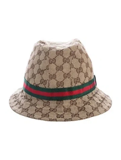 Pre-owned Gucci Mens Hat In Brown