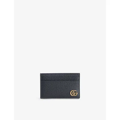 Gucci Mens Nero Gg Marmont Leather Card Case In Black