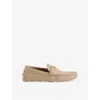 Gucci Mens  Gg Leather Driver Loafers In Oat